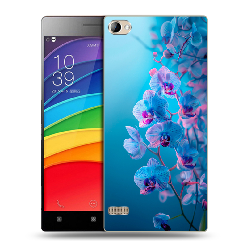 Пластиковый чехол на Lenovo Vibe X2 Pro с принтом голубые орхидеи Пластиковый чехол на Lenovo Vibe X2 Pro с принтом голубые орхидеи