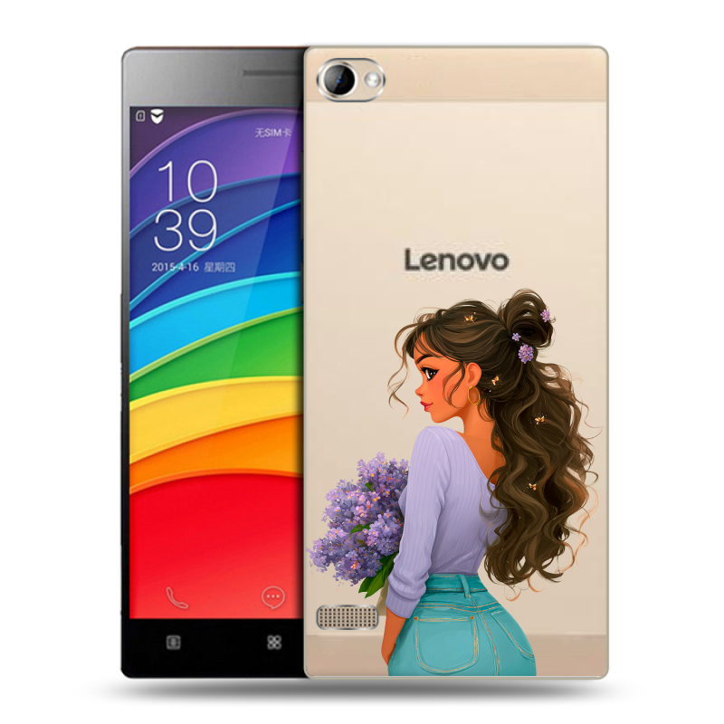 Пластиковый чехол на Lenovo Vibe X2 Pro с принтом девушка цветы Пластиковый чехол на Lenovo Vibe X2 Pro с принтом девушка цветы