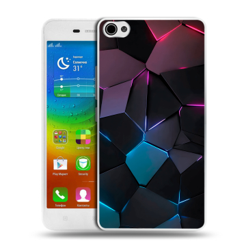 Силиконовый чехол на Lenovo S60 с принтом Геометрия неона Силиконовый чехол на Lenovo S60 с принтом Геометрия неона