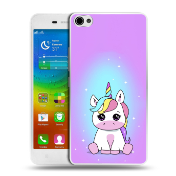 Силиконовый чехол на Lenovo S60 с принтом Единорог Силиконовый чехол на Lenovo S60 с принтом Единорог