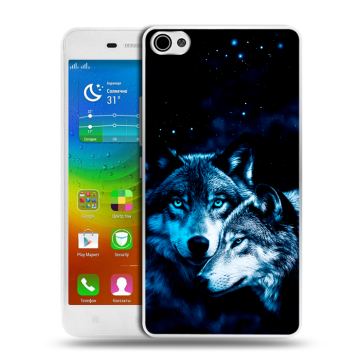 Силиконовый чехол на Lenovo S60 с принтом Волки Силиконовый чехол на Lenovo S60 с принтом Волки