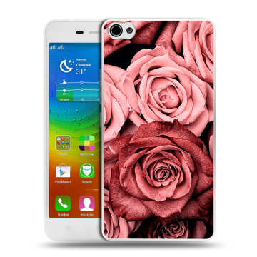 Силиконовый чехол на Lenovo S60 с принтом Цветы розы Силиконовый чехол на Lenovo S60 с принтом Цветы розы