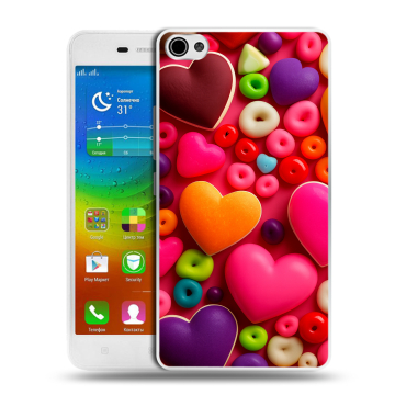 Силиконовый чехол на Lenovo S60 с принтом Сердечки Силиконовый чехол на Lenovo S60 с принтом Сердечки