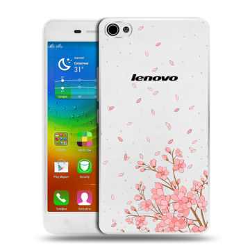 Силиконовый чехол на Lenovo S60 с принтом Ветка сакуры