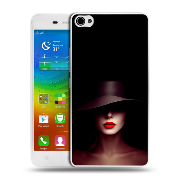 Силиконовый чехол на Lenovo S60 с принтом Девушка в шляпе