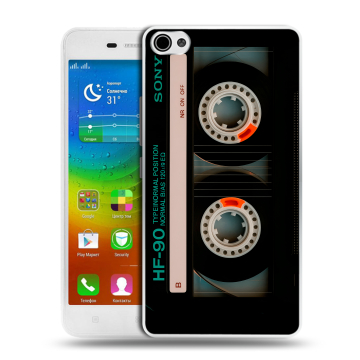 Силиконовый чехол на Lenovo S60 с принтом Кассета