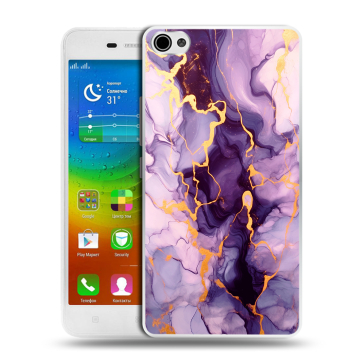 Силиконовый чехол на Lenovo S60 с принтом Мрамор