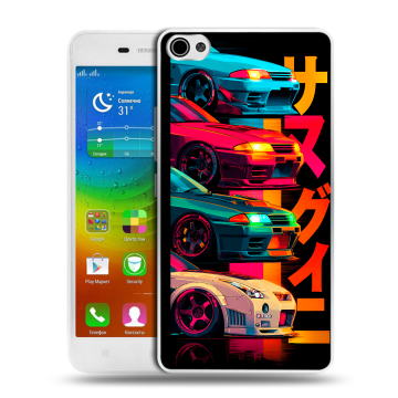 Силиконовый чехол на Lenovo S60 с принтом Гоночные машины