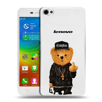 Силиконовый чехол на Lenovo S60 с принтом Мишка