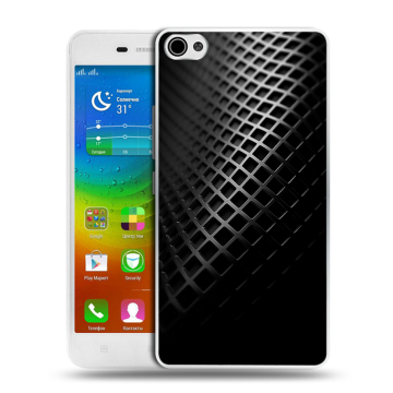 Силиконовый чехол на Lenovo S60 с принтом Текстура металла