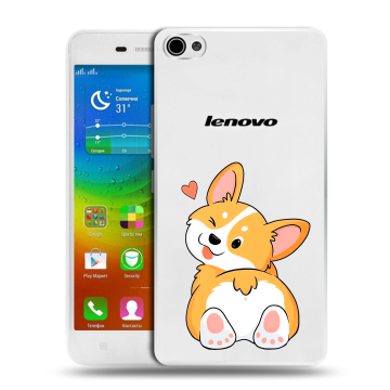 Силиконовый чехол на Lenovo S60 с принтом Корги