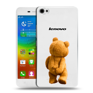 Силиконовый чехол на Lenovo S60 с принтом Медведь