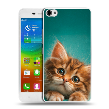 Силиконовый чехол на Lenovo S60 с принтом котенок