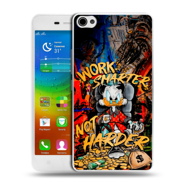 Силиконовый чехол на Lenovo S60 с принтом Дональд Дак Деньги