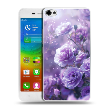 Силиконовый чехол на Lenovo S60 с принтом Розы цветы Силиконовый чехол на Lenovo S60 с принтом Розы цветы