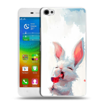 Силиконовый чехол на Lenovo S60 с принтом кролик зайчик