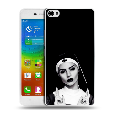 Силиконовый чехол на Lenovo S60 с принтом монашка