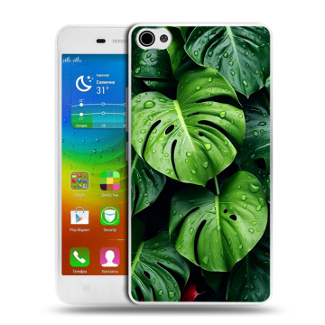 Силиконовый чехол на Lenovo S60 с принтом Листья