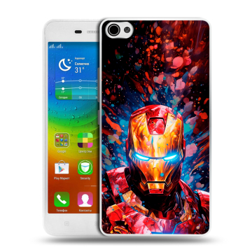 Силиконовый чехол на Lenovo S60 с принтом Железный человек Ironman