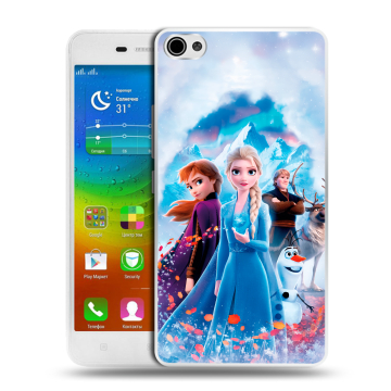 Силиконовый чехол на Lenovo S60 с принтом Холодное сердце Frozen
