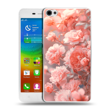 Силиконовый чехол на Lenovo S60 с принтом Розы цветы