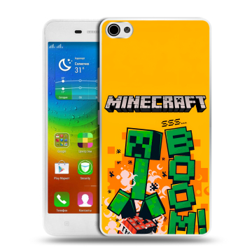 Силиконовый чехол на Lenovo S60 с принтом Майнкрафт Minecraft