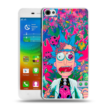 Силиконовый чехол на Lenovo S60 с принтом Рик и Морти Rick Morty