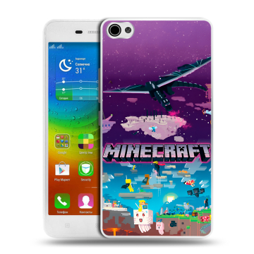 Силиконовый чехол на Lenovo S60 с принтом Майнкрафт Minecraft