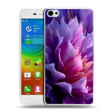 Силиконовый чехол на Lenovo S60 с принтом женский цветы