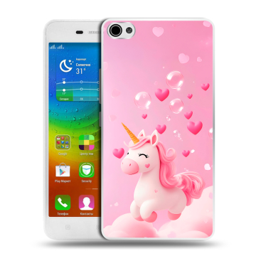 Силиконовый чехол на Lenovo S60 с принтом Единорог