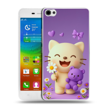 Силиконовый чехол на Lenovo S60 с принтом для девочек