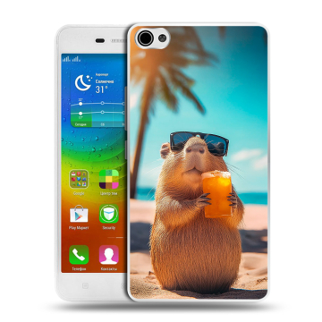 Силиконовый чехол на Lenovo S60 с принтом Капибара