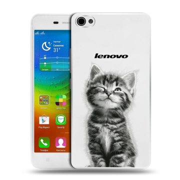 Силиконовый чехол на Lenovo S60 с принтом Котенок