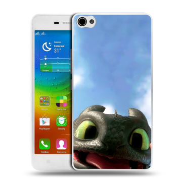 Силиконовый чехол на Lenovo S60 с принтом Как приручить дракона