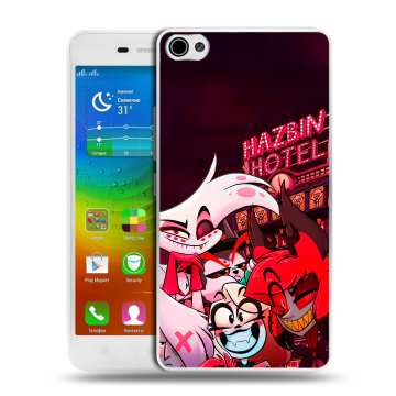 Силиконовый чехол на Lenovo S60 с принтом Hazbin Hotel Отель Хазбин