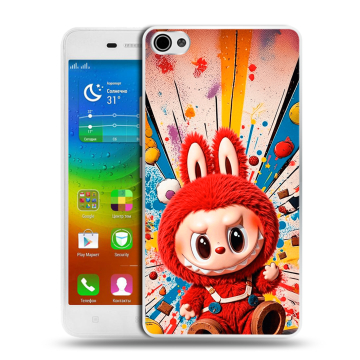 Силиконовый чехол на Lenovo S60 с принтом Labubu Лабубу