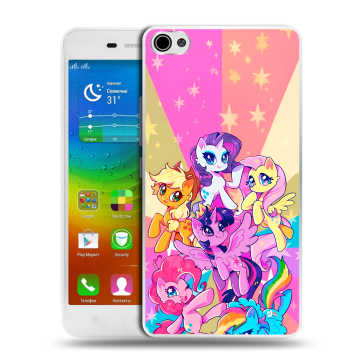 Силиконовый чехол на Lenovo S60 с принтом My little pony Дружба чудо