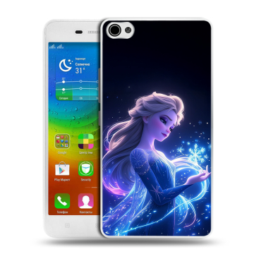 Силиконовый чехол на Lenovo S60 с принтом Холодное сердце Frozen