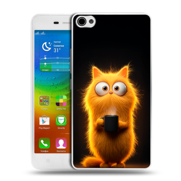 Силиконовый чехол на Lenovo S60 с принтом Смешной кот
