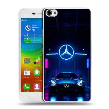 Силиконовый чехол на Lenovo S60 с принтом Mercedes Мерседес