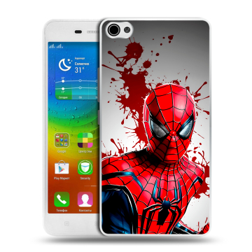 Силиконовый чехол на Lenovo S60 с принтом Spiderman Человек паук