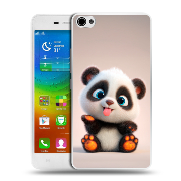 Силиконовый чехол на Lenovo S60 с принтом милая панда