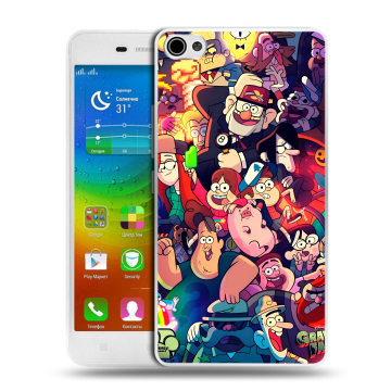 Силиконовый чехол на Lenovo S60 с принтом Gravity Falls Гравити Фолз