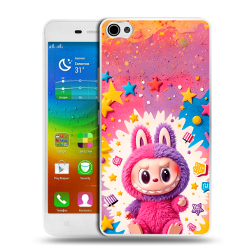 Силиконовый чехол на Lenovo S60 с принтом Labubu Лабубу