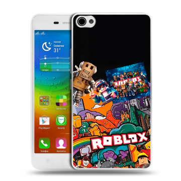 Силиконовый чехол на Lenovo S60 с принтом Roblox Роблокс