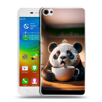 Силиконовый чехол на Lenovo S60 с принтом смешная панда