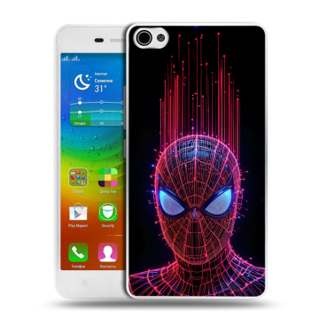 Силиконовый чехол на Lenovo S60 с принтом Spiderman Человек паук