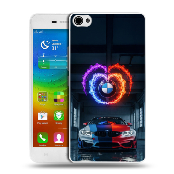 Силиконовый чехол на Lenovo S60 с принтом BMW БМВ