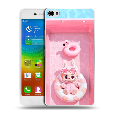 Силиконовый чехол на Lenovo S60 с принтом Labubu Лабубу