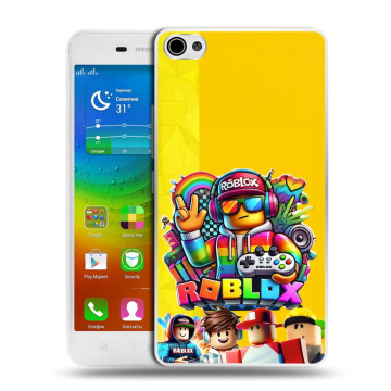Силиконовый чехол на Lenovo S60 с принтом Roblox Роблокс